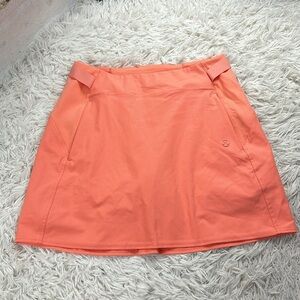 Lululemon Warpstreme Multi Pocket High Rise Golf Skirt Sunny Coral